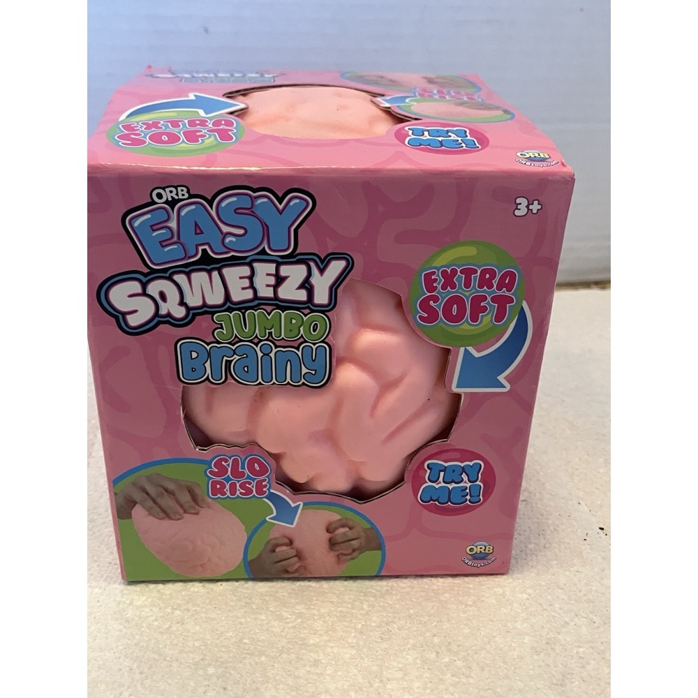 ORB Easy Sqweezy Jumbo Brainy Giant Squishy Slow Rise Sensory Fidget Toy NEW 5in